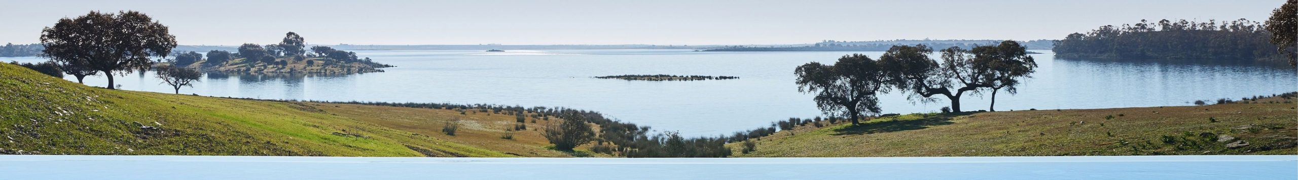 Portuguese landscape with rolling hills and water